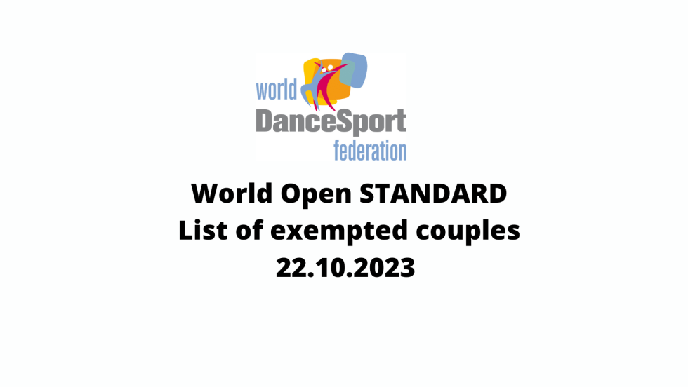 WDSF WO Standard - exempted couples